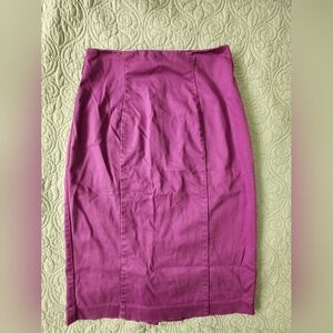 Worthington Purple Pencil Skirt Size 4 Tiny White Dot Spot See Pic At Bottom.